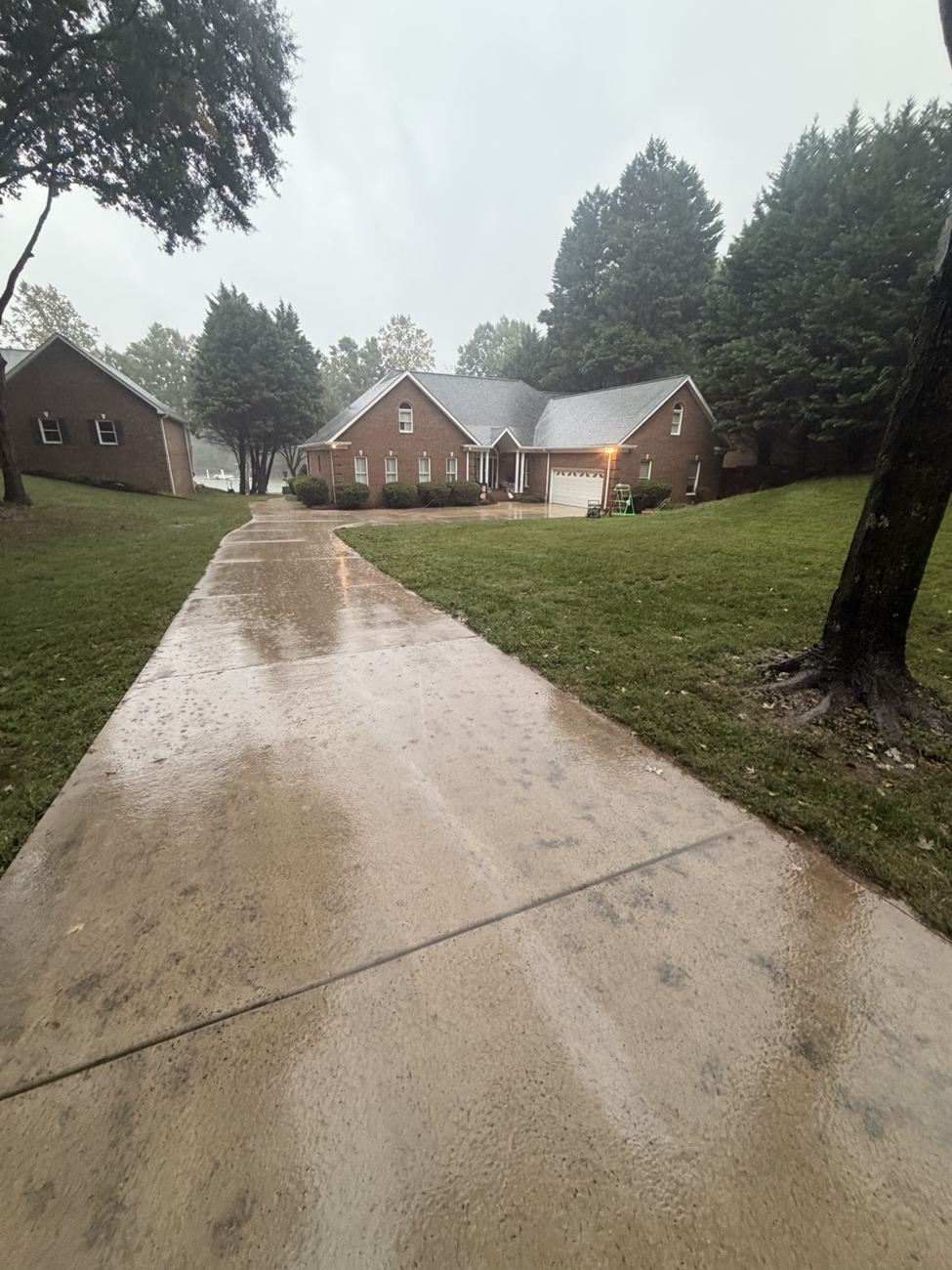 Driveway after cleaning
